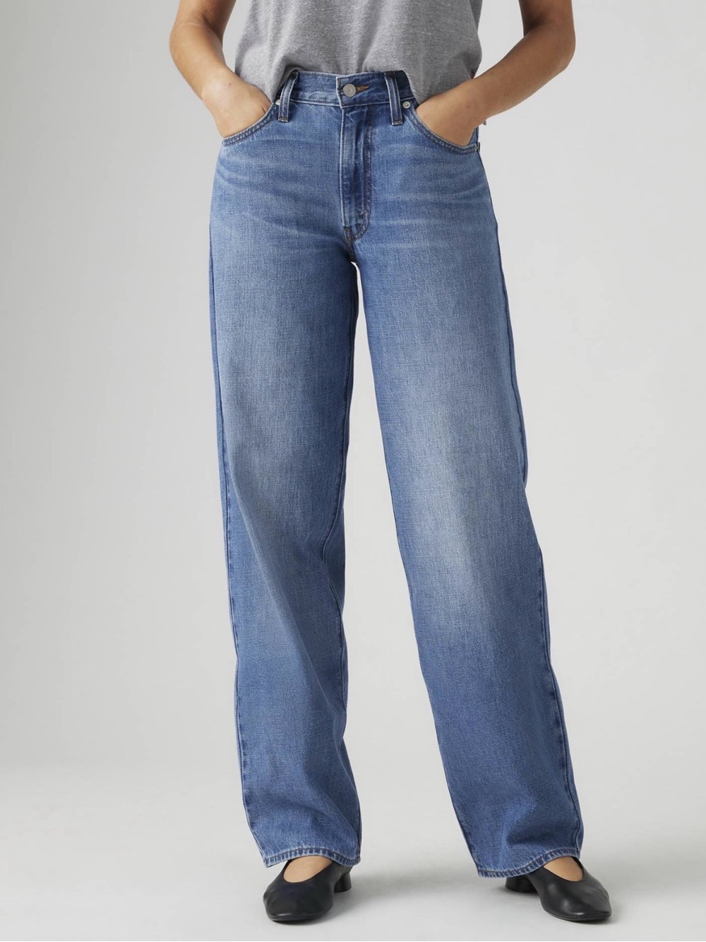 Levi’s Baggy Dad Linen+ Denim Jeans Heavy Check 26x32 Sold Out Lightweight